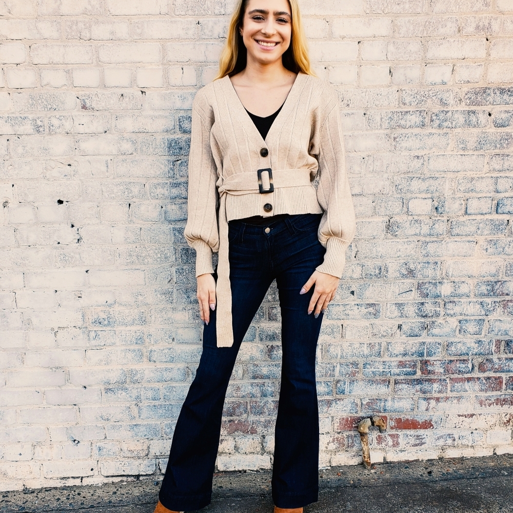 Gaia Sweater with belt tie